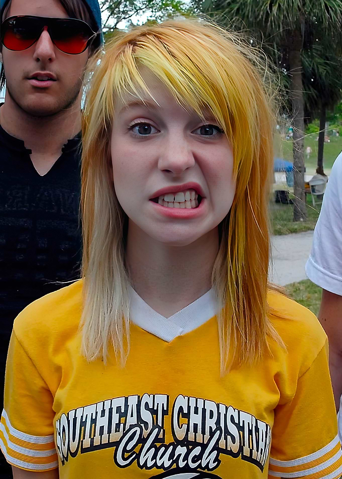 Young woman making a funny face
