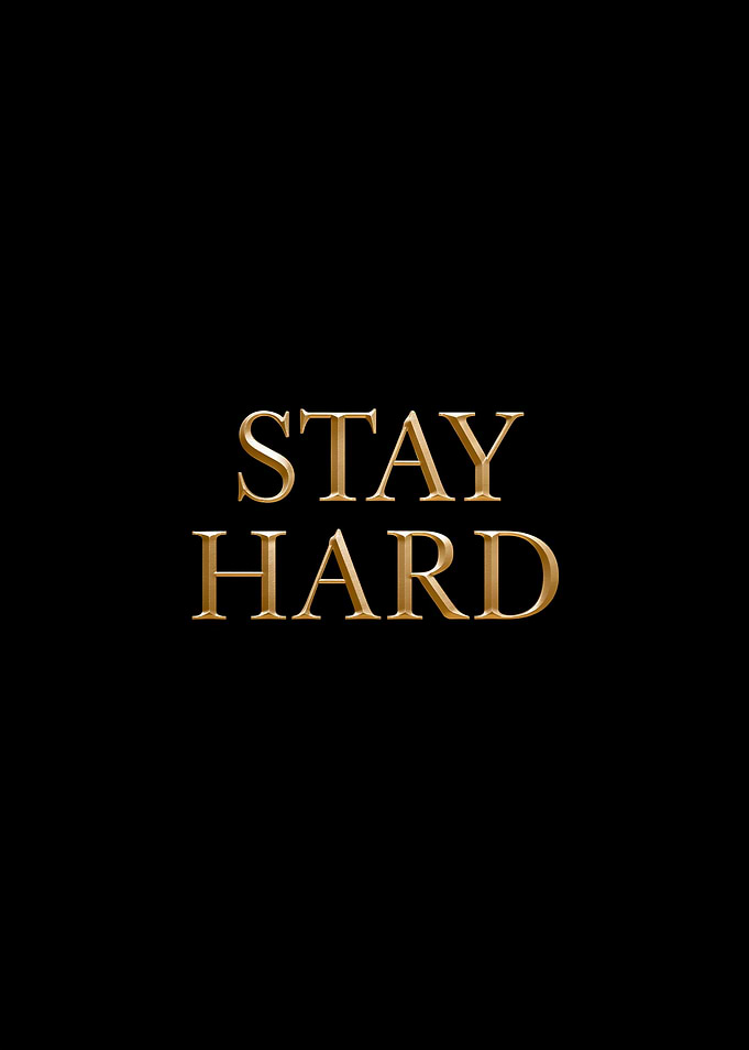 Stay Hard Text Art