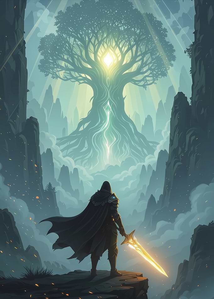 Warrior Before the Great Tree