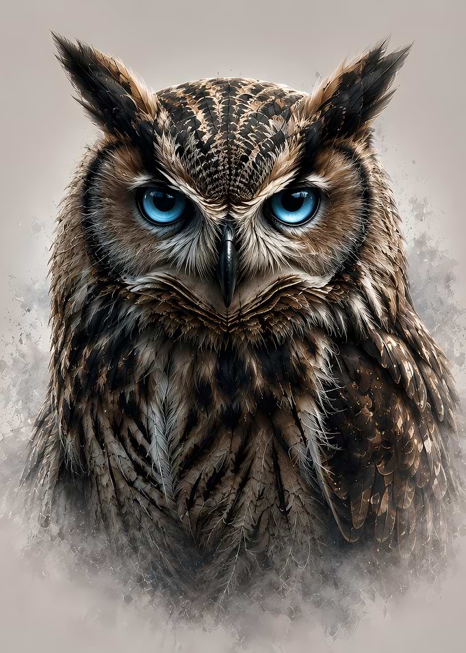 Intense Owl Portrait