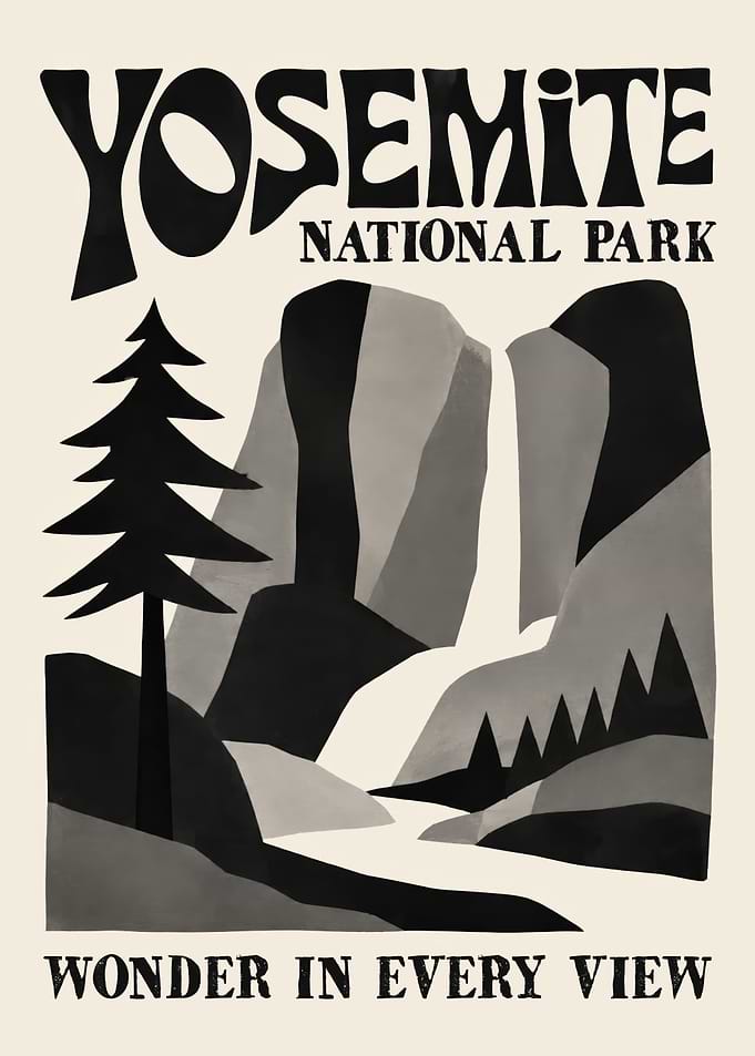 Yosemite National Park Vintage Poster