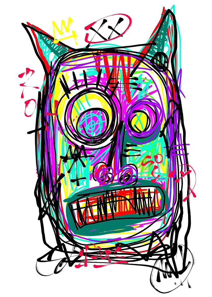 Abstract Monster Face