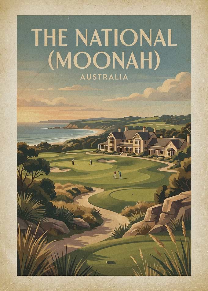 The National (Moonah) Golf Course Poster
