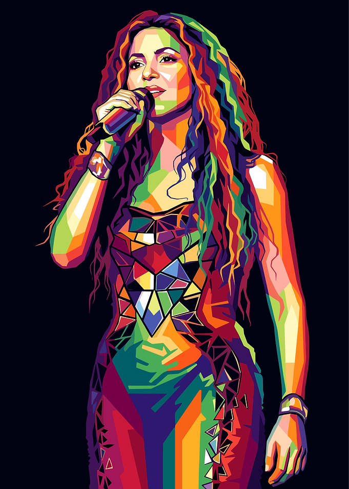Shakira Pop Art Portrait