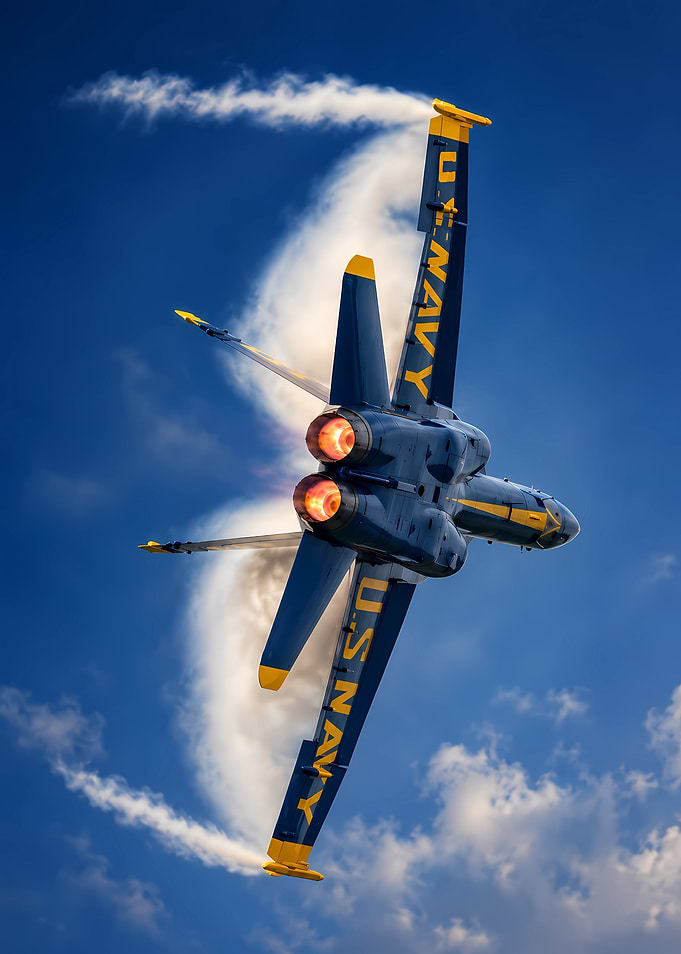 Blue Angels Jet Performing Aerobatics