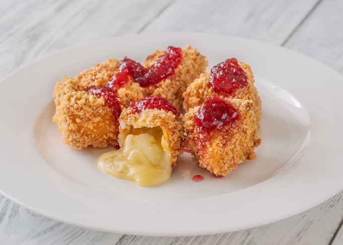 Fried Brie Bites with Jam