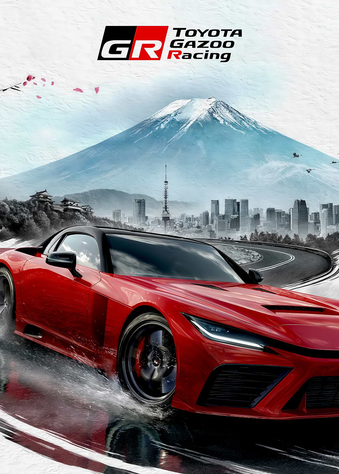 Toyota GR GT Prototype with Mount Fuji