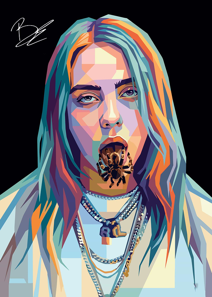 Billie Eilish Pop Art Portrait