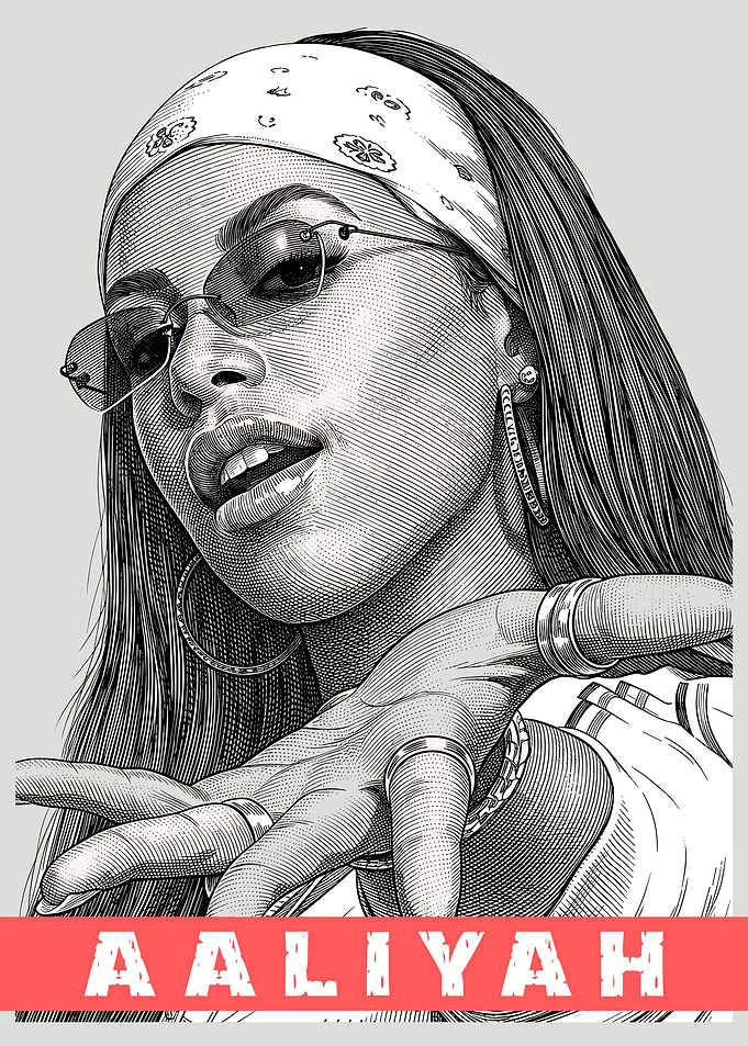 Aaliyah Vintage Art