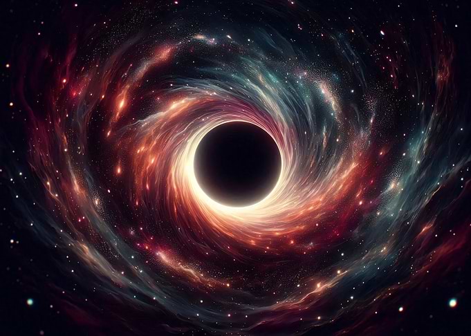 Cosmic Abyss Black Hole Nebula Vortex Wall Art