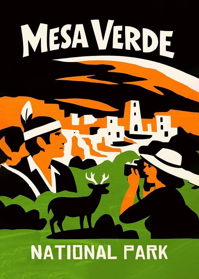 Mesa Verde National Park Vintage Poster