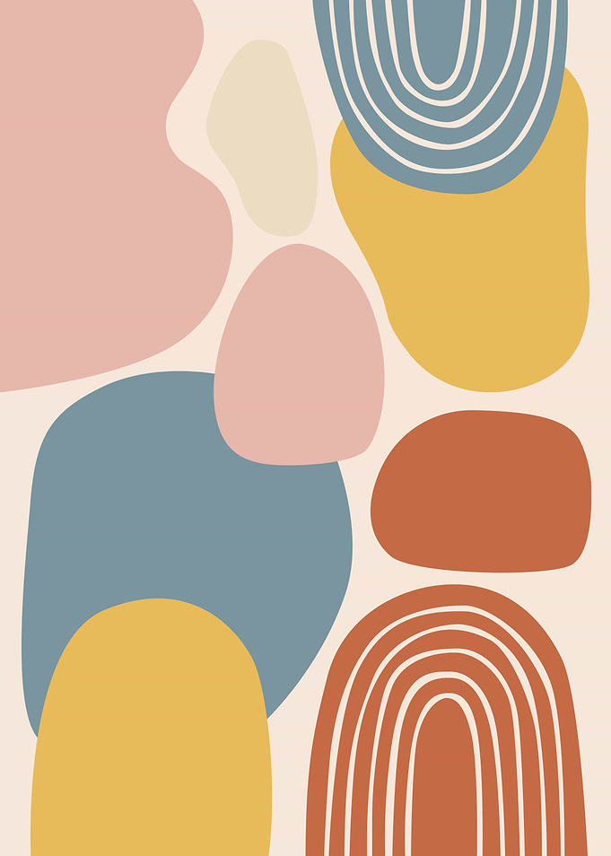Abstract Mid-Century Modern Shapes