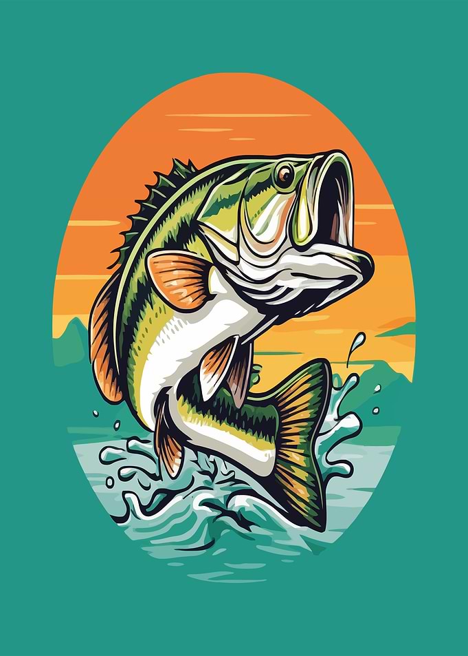 Jumping Bass Fish