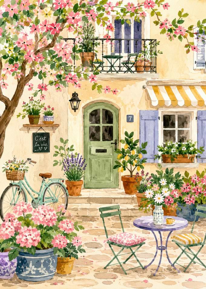 Blooming Cafe Terrace
