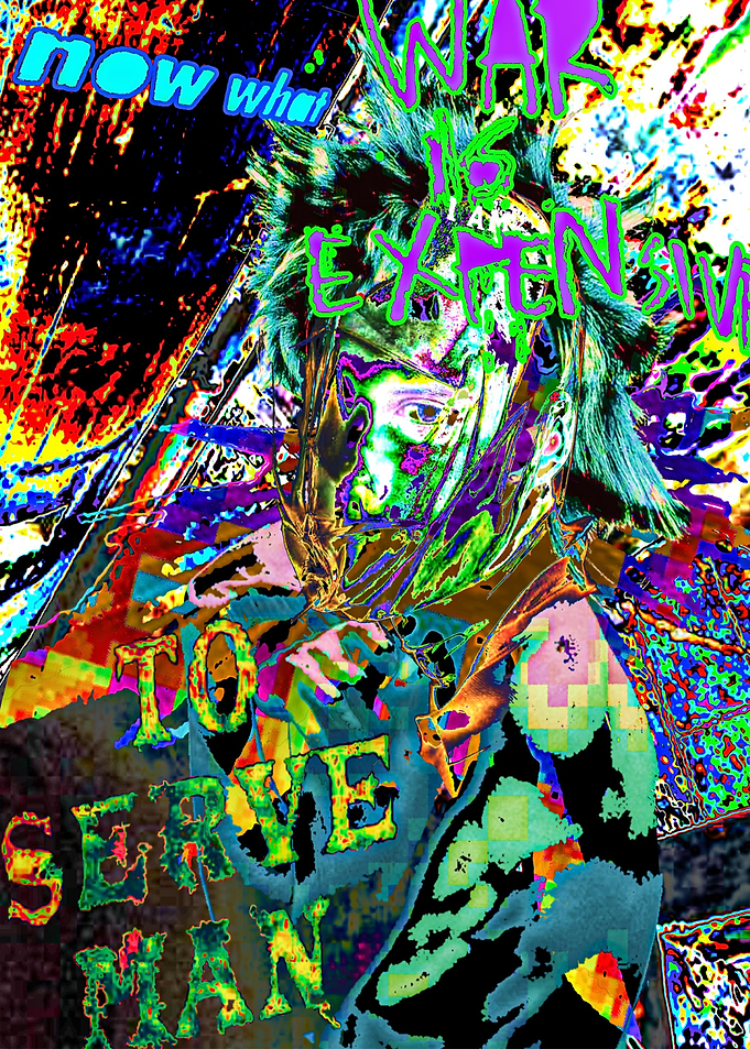 Psychedelic Portrait with Text