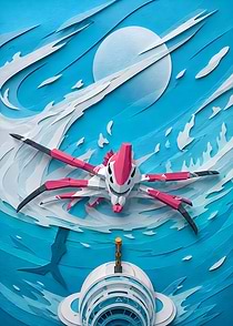 Papercraft Creature in Ocean