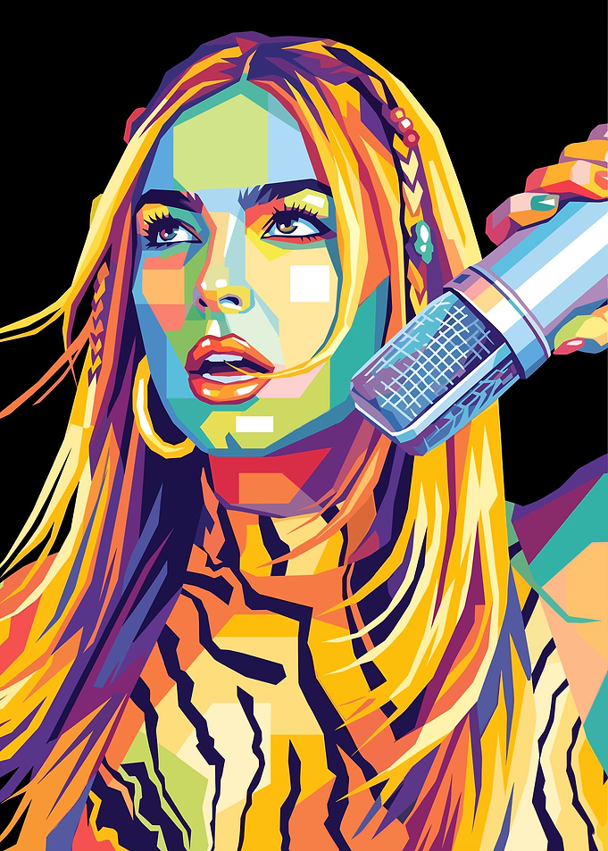 Addison Rae Pop Art Portrait