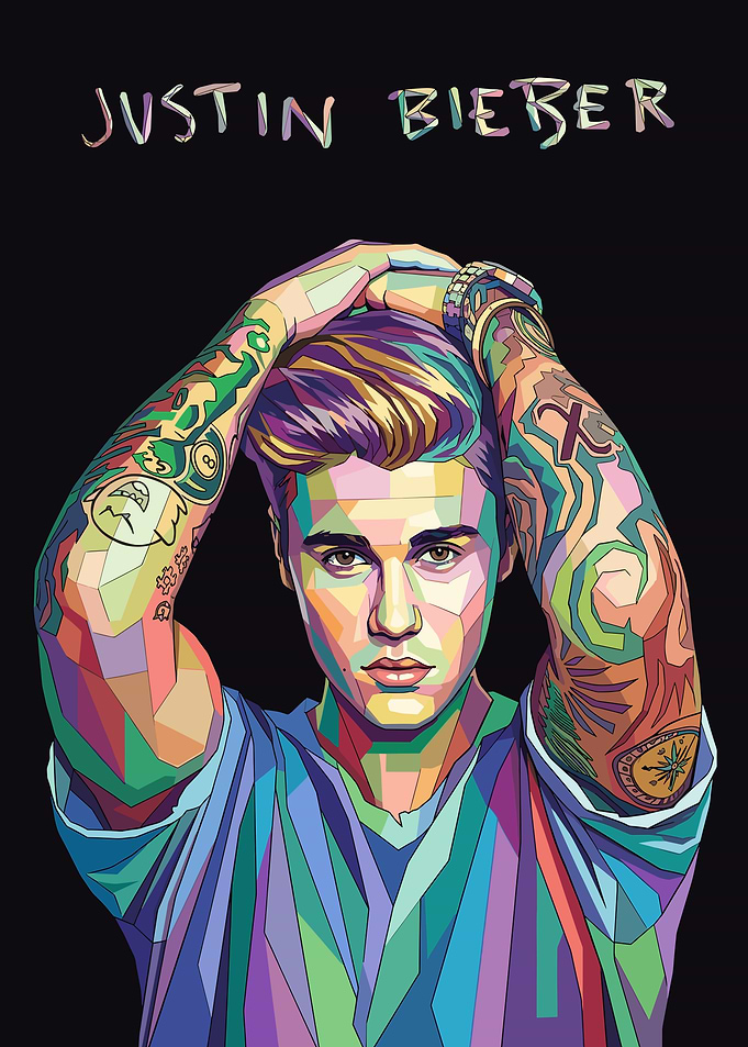 Justin Bieber Pop Art Portrait