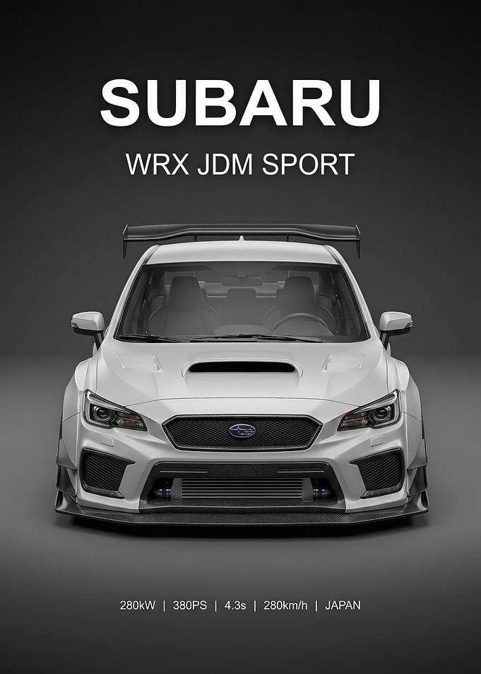 sleek white Subaru WRX 2018 JDM Sport Car