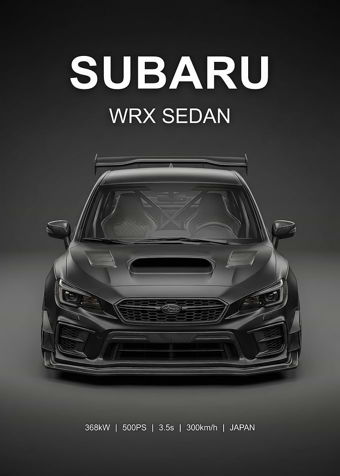 black Subaru WRX Sedan 2018 Performance Specs