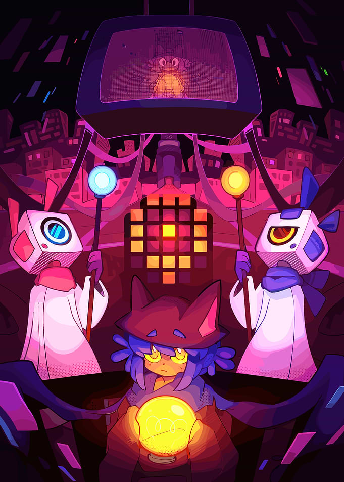 Niko and the Robots with Light Bulb