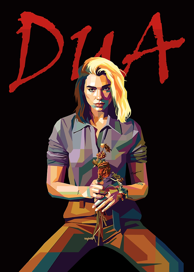 Dua Lipa Pop Art Portrait