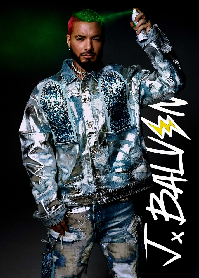 J Balvin with Spray Can