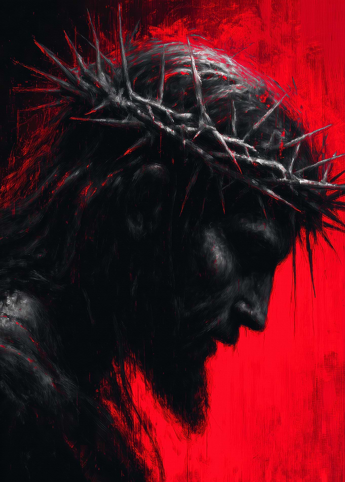 Jesus Christ Red Thorns