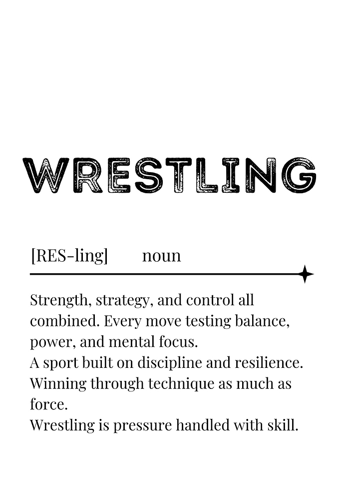 Wrestling Definition Poster
