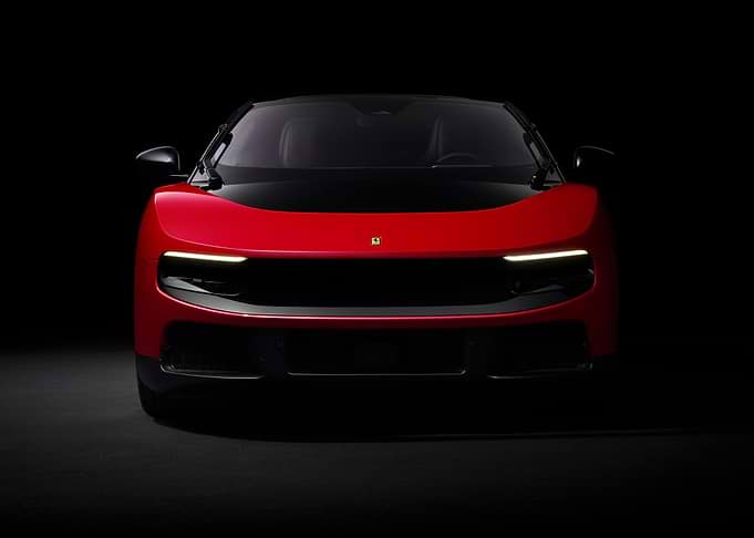 Red Ferrari Purosangue Front View