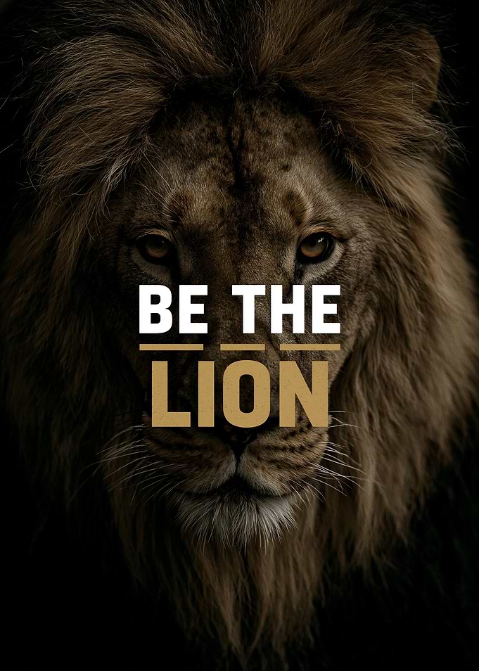 Be the Lion Motivational Poster