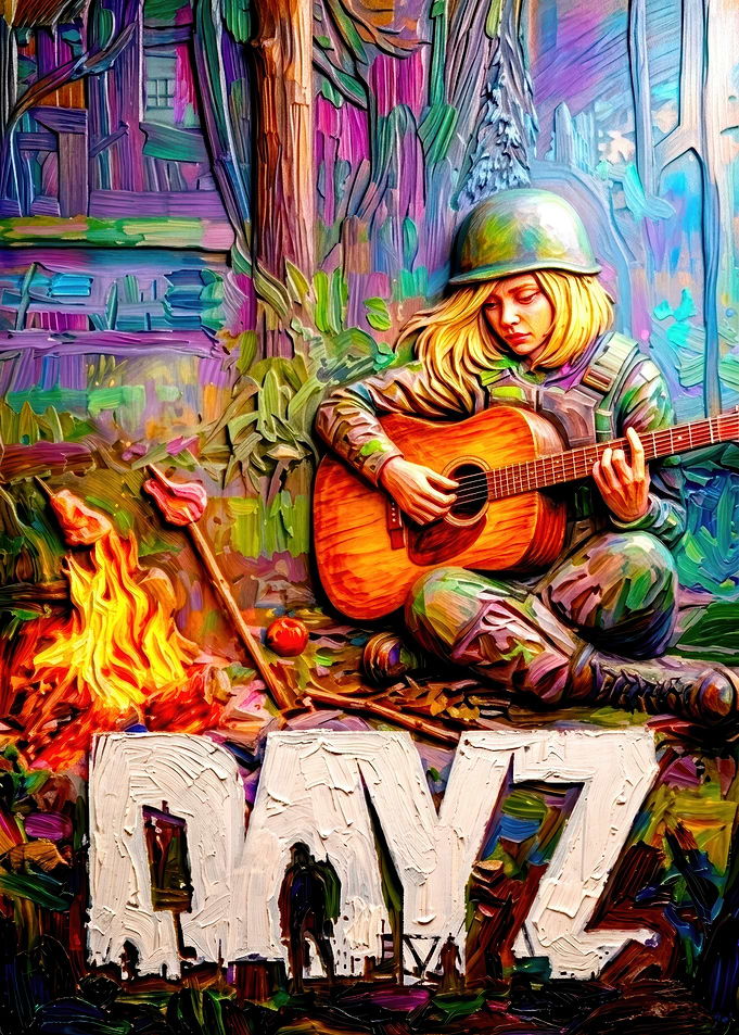 DayZ Game Art with Guitarist