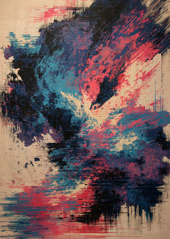 Red and Blue Abstract Motion