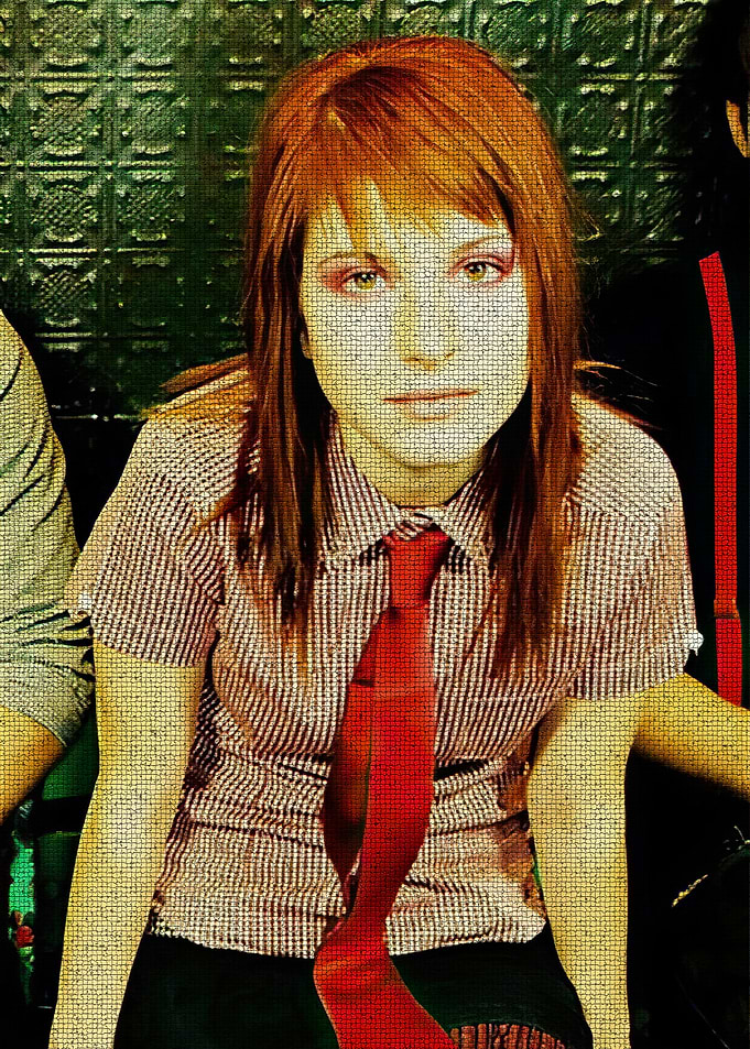 Hayley Williams in Red Tie and Shirt