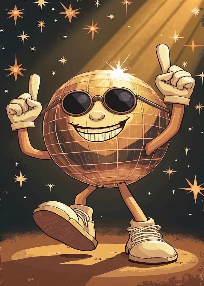 Disco Ball Character Dancing