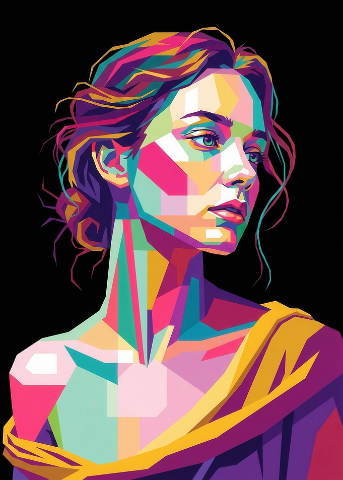 Colorful Portrait of a Woman