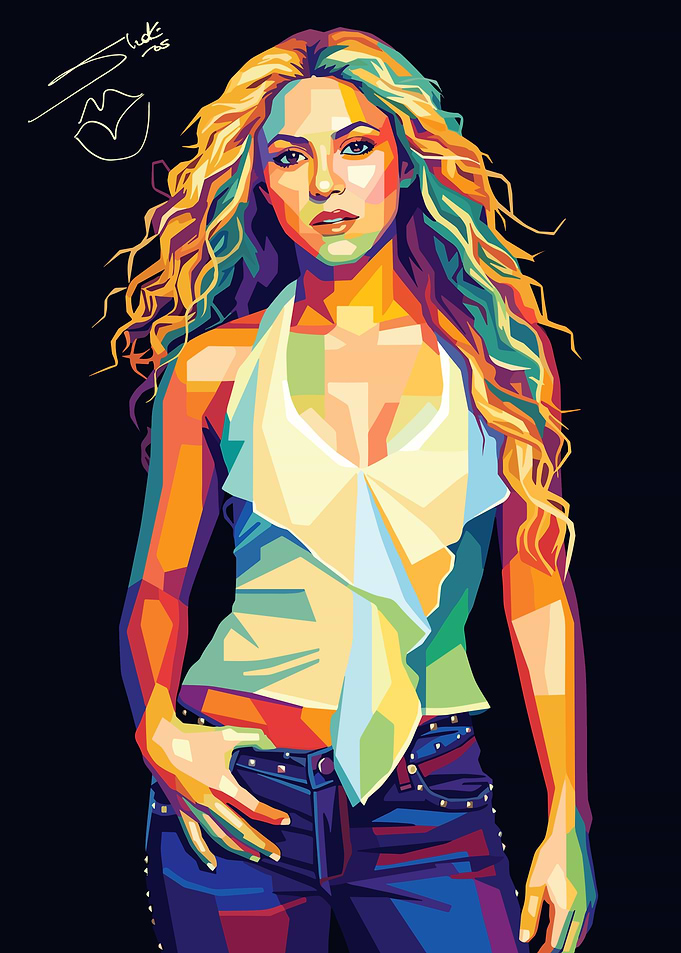 Shakira Pop Art Portrait
