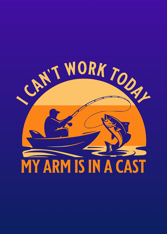 Fishing Humor: Arm in a Cast