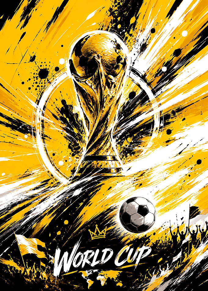 World Cup Trophy and Soccer Ball