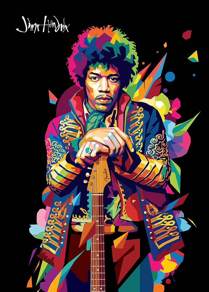 Jimi Hendrix Pop Art Portrait