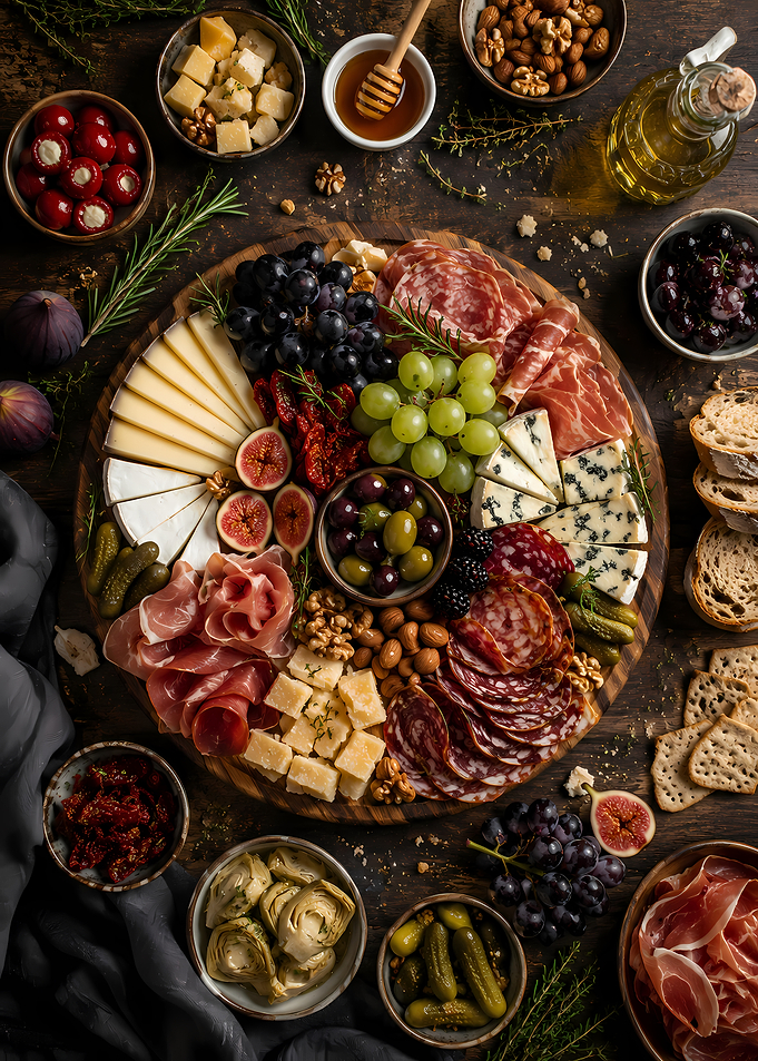 Gourmet Charcuterie and Cheese Board