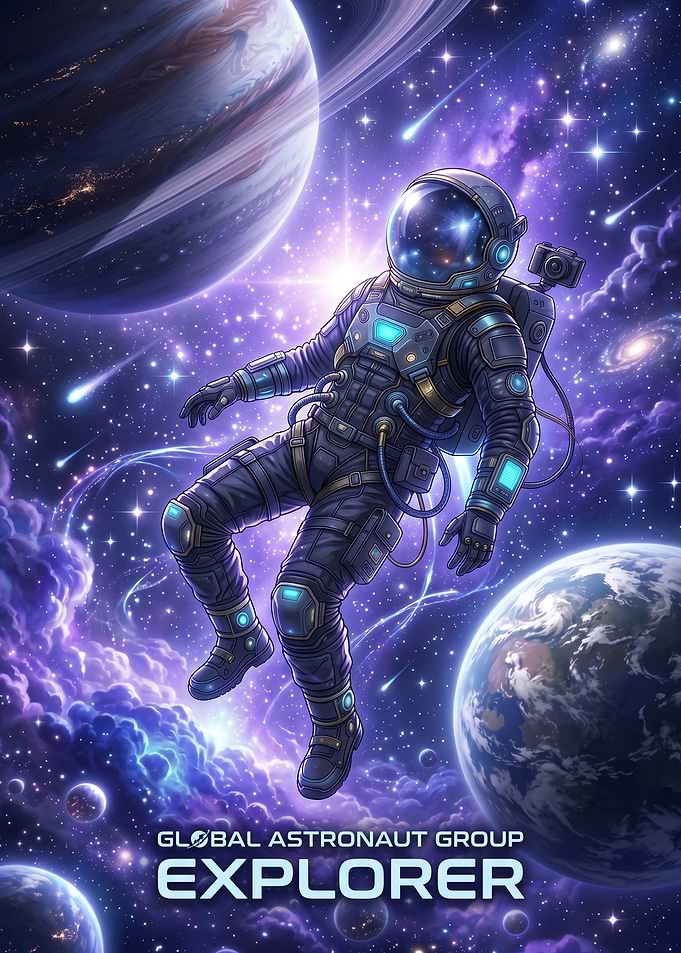 Astronaut exploring the cosmos