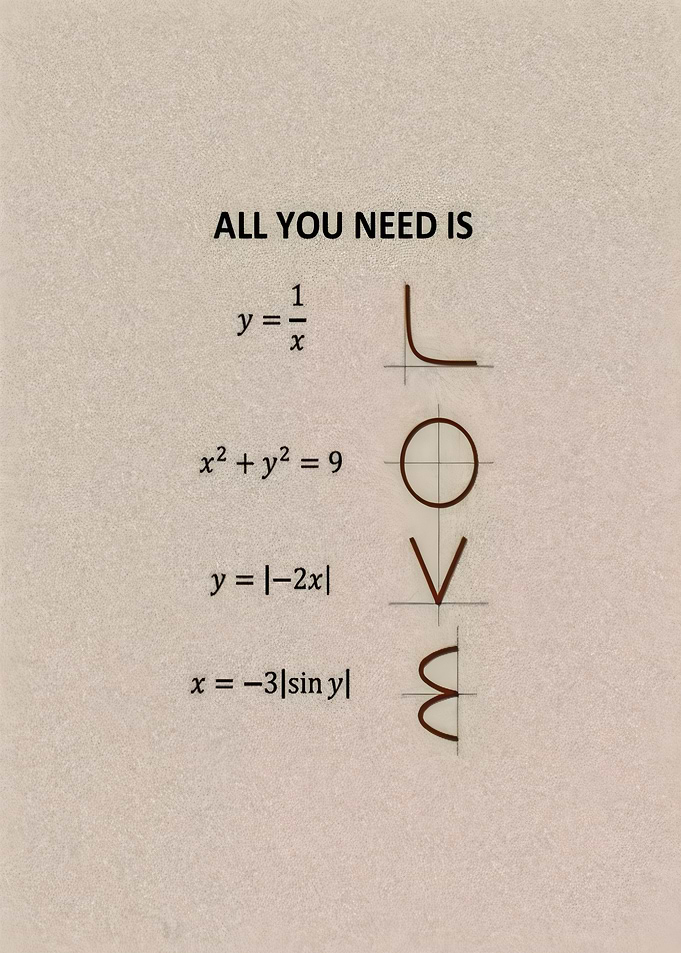 Math Equations Spell LOVE