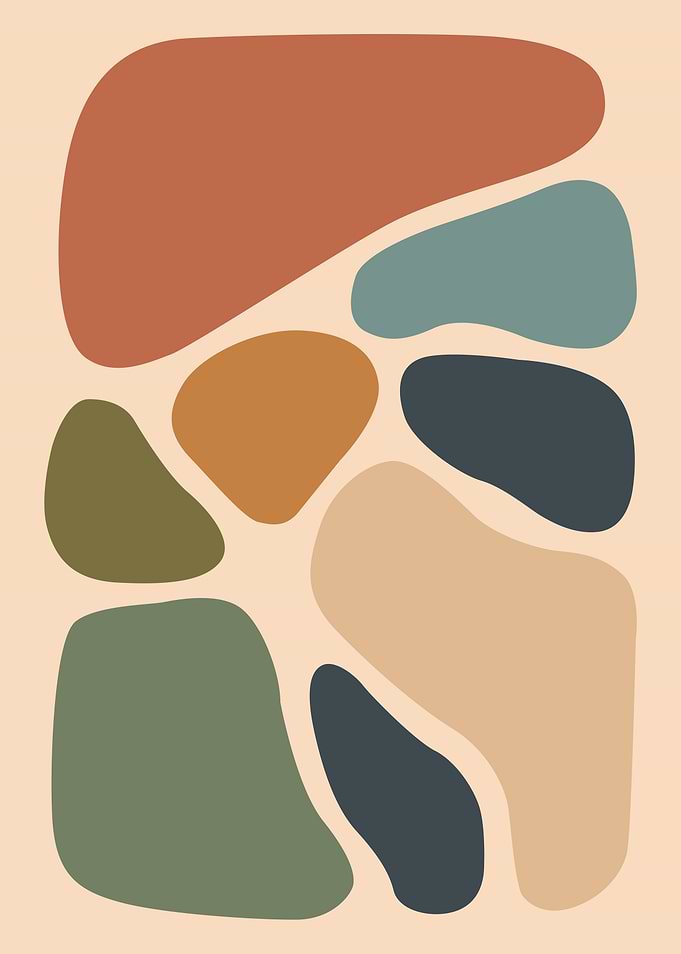 Abstract Organic Shapes Poster