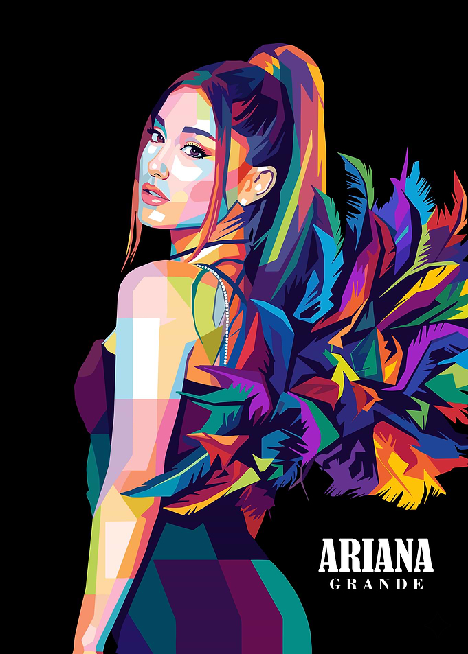 Ariana Grande Pop Art Portrait
