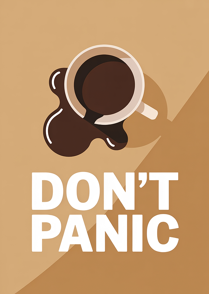 Don't Panic Coffee Spill