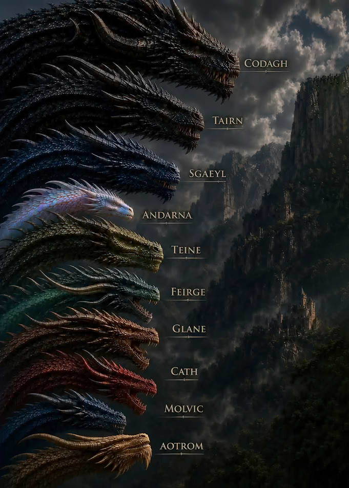 Dragon Lineup with Names