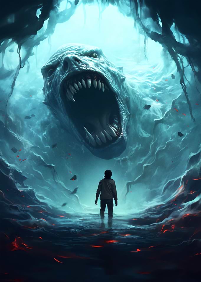 Monster Emerging from Abyss