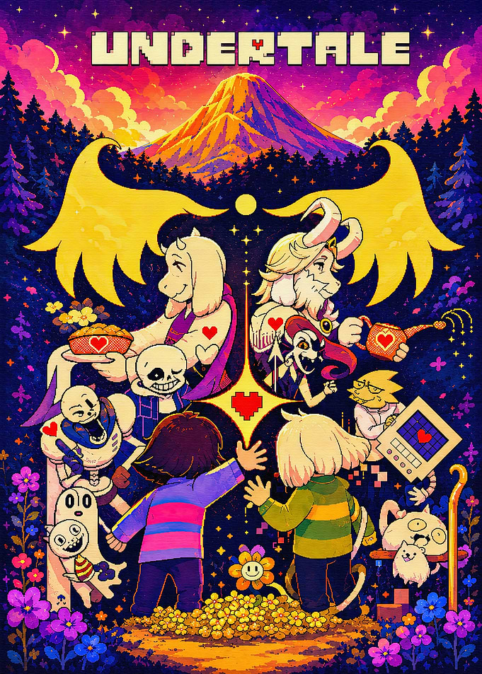 Undertale Characters and Landscape