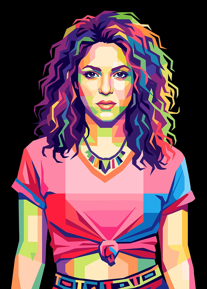 Pop Art Portrait of Shakira